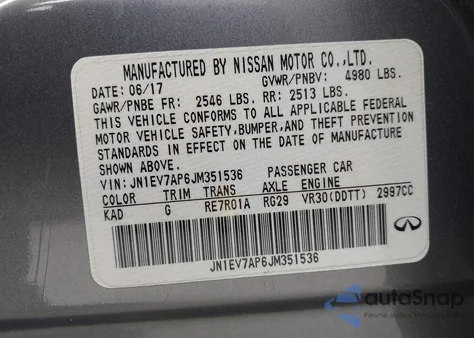 2018 Infiniti Q50 3.0T Luxe from USA, damaged, VIN JN1EV7AP6JM351536
